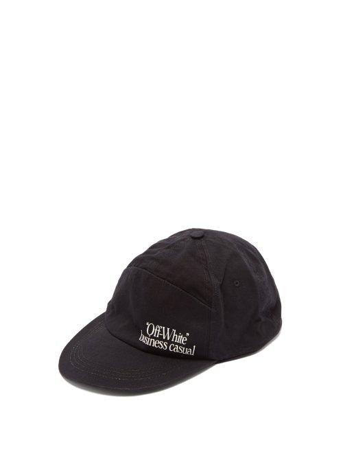 Matchesfashion.com Off-white - Business Casual Cotton Cap - Mens - Black