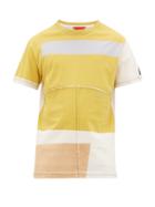 Matchesfashion.com Eckhaus Latta - Lapped-seam Panelled Cotton T-shirt - Mens - Yellow Multi