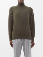 Officine Gnrale - Anne Roll-neck Wool-blend Sweater - Womens - Dark Olive