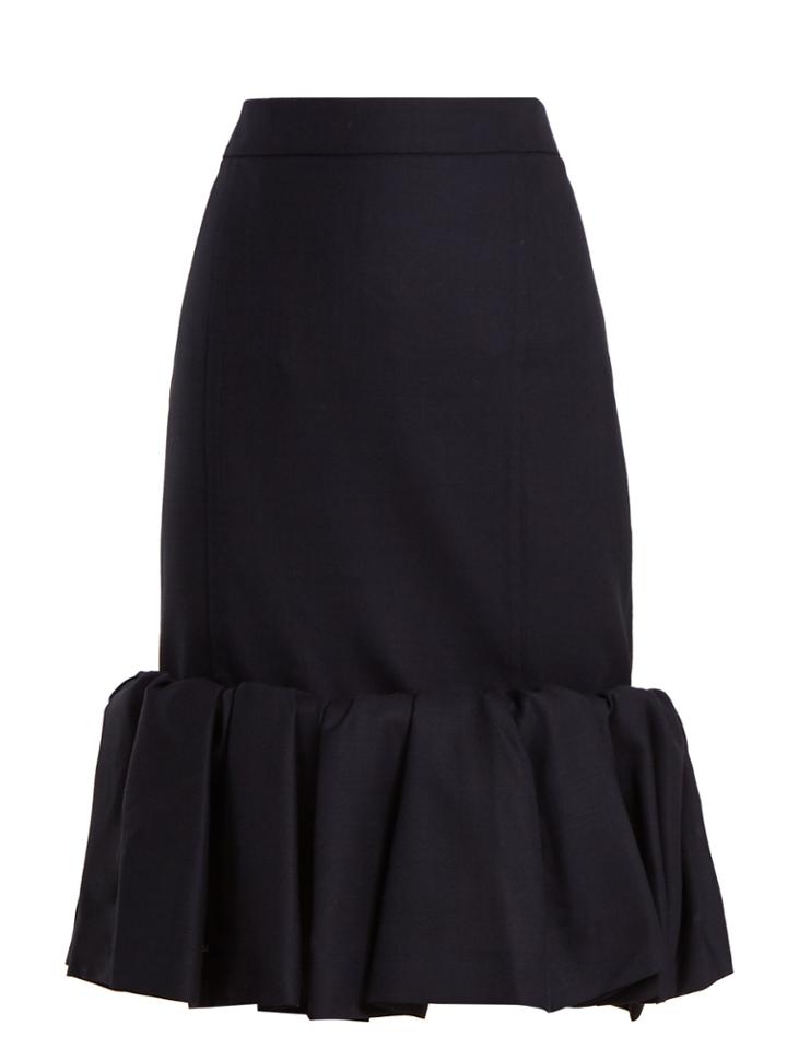 Jacquemus La Jupe Fronce Gathered-hem Wool Skirt