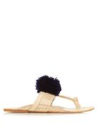 Figue Leo Pompom Leather Sandals