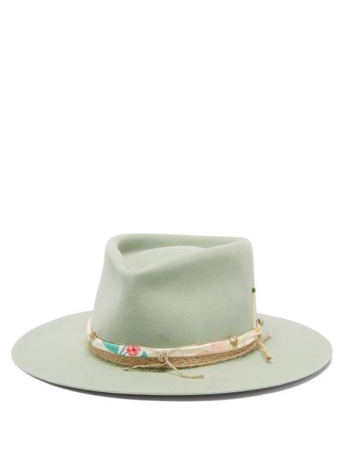 Nick Fouquet - Tassilo Straw-tie Felt Fedora Hat - Mens - Light Green