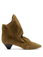 Matchesfashion.com Isabel Marant - Doey Suede Ankle Boots - Womens - Khaki