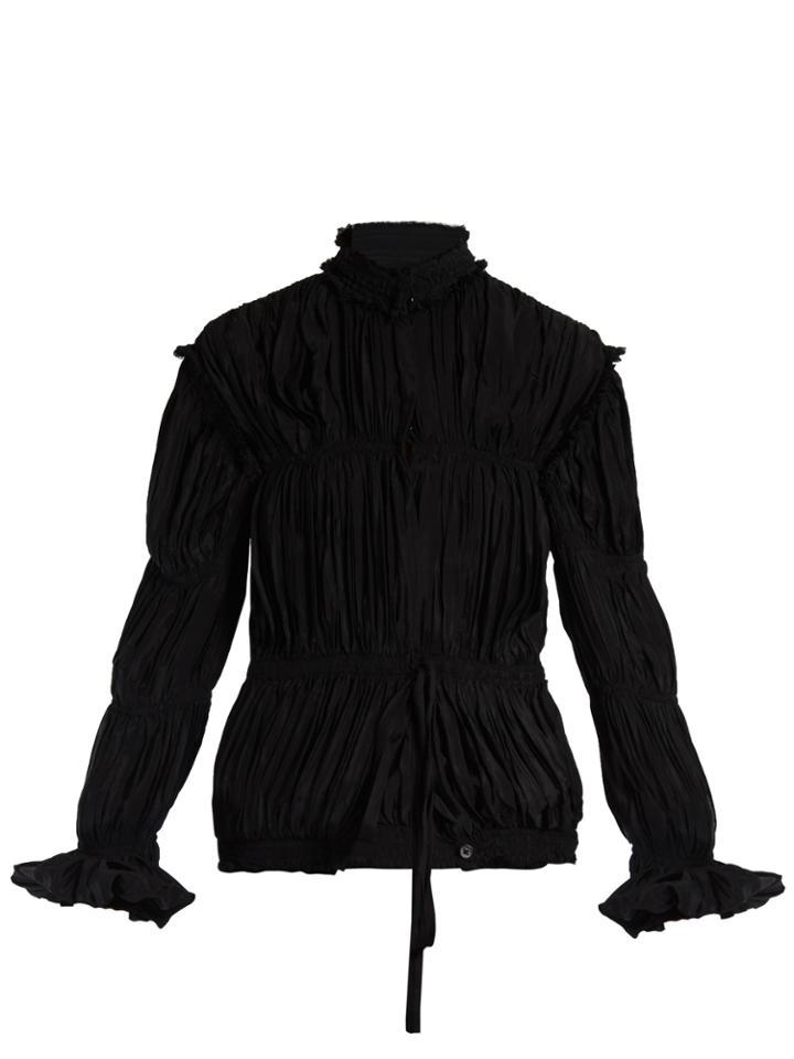 J.w.anderson High-neck Pleated Crepe Jacket