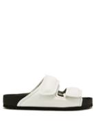 Matchesfashion.com Birkenstock X Csm - Cosy Padded-leather Sandals - Womens - White Black