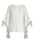 Adam Lippes Flared-sleeve Crepe Top