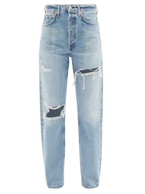 Citizens Of Humanity - Eva Distressed Boyfriend Jeans - Womens - Light Blue