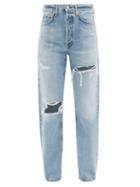 Citizens Of Humanity - Eva Distressed Boyfriend Jeans - Womens - Light Blue