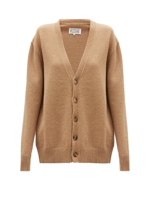 Maison Margiela - V-neck Cardigan - Womens - Camel
