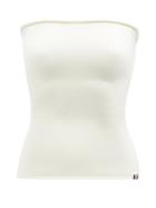 Extreme Cashmere - No.180 Rolled-edge Stretch-cashmere Bandeau Top - Womens - Ivory