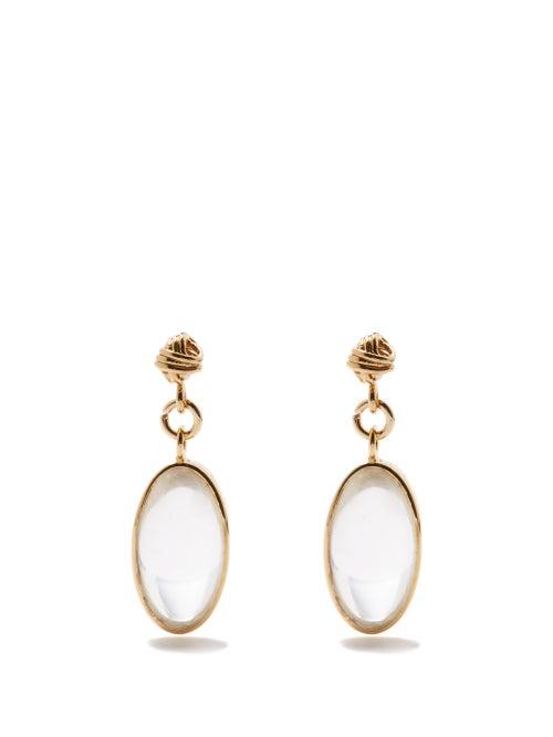 Tohum - Pure Light Crystal & 24kt Gold-plated Earrings - Womens - Gold Multi