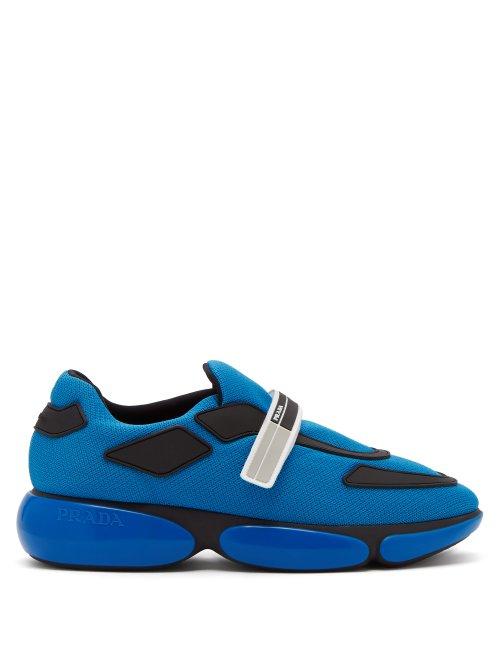 Matchesfashion.com Prada - Cloudbust Knit Trainers - Womens - Blue