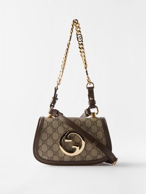 Gucci - Blondie Small Gg-canvas Shoulder Bag - Womens - Beige
