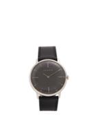 Matchesfashion.com Sekford Watches - Type 1a Stainless Steel And Grained Leather Watch - Mens - Black