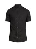 Alexander Mcqueen Ribcage Short-sleeved Cotton Shirt