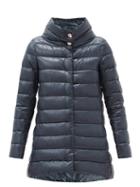 Matchesfashion.com Herno - Amelia Quilted Down Coat - Womens - Navy
