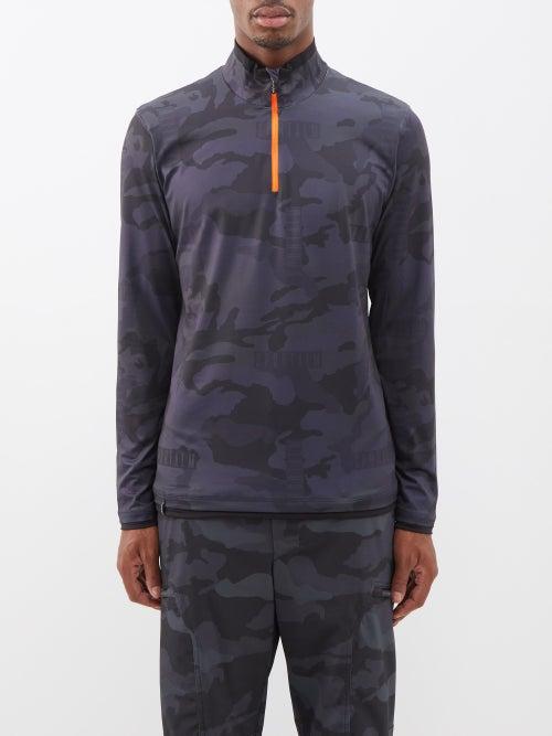 Sportalm - Camouflage-print Thermal Base-layer Top - Mens - Grey