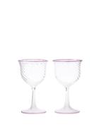 Matchesfashion.com Campbell-rey - X Laguna B Set Of Two Cosima Wine Glasses - Purple Multi