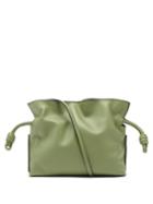Loewe - Flamenco Mini Leather Clutch Bag - Womens - Green