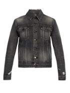 Matchesfashion.com Saint Laurent - Distressed Denim Jacket - Mens - Grey