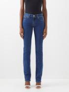 Valentino - Optical V Skinny Jeans - Womens - Dark Denim
