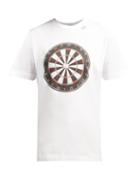 Matchesfashion.com Hillier Bartley - Dartboard Print Cotton T Shirt - Womens - White Multi