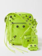 Balenciaga - Le Cagole Studded Leather Cross-body Bag - Mens - Light Yellow