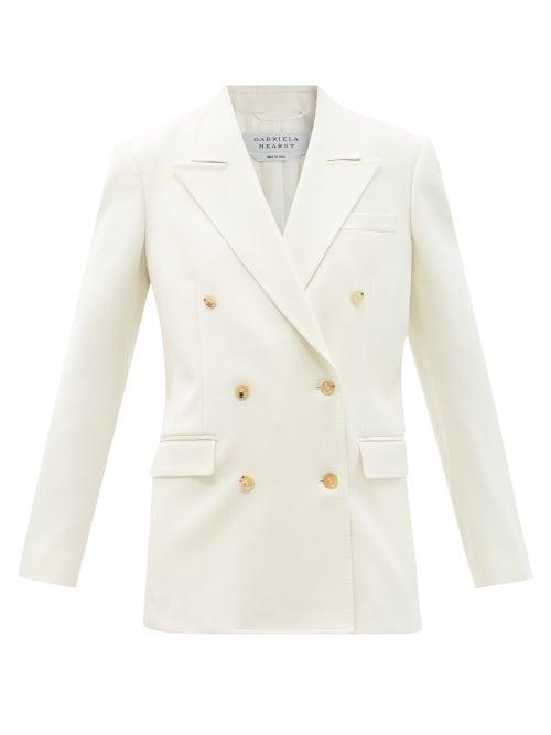 Gabriela Hearst - Kees Double-breasted Wool Blazer - Womens - Ivory