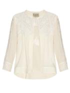 Sea Embroidered-lace Long-sleeved Blouse
