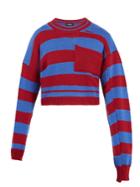 Raf Simons Striped Wool Cropped Sweater
