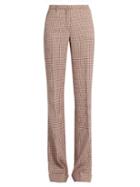 Miu Miu Checked Wool High-waisted Trousers