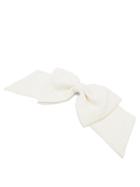 Matchesfashion.com Emilia Wickstead - Knightsbridge Bow Crepe-cloqu Hair Clip - Womens - White