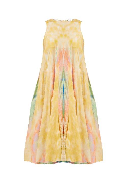 Matchesfashion.com Rhode Resort - Josephine Sleeveless Tie Dye Cotton Midi Dress - Womens - Multi