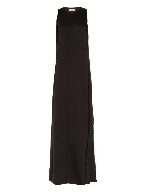 Edun Frayed-edge Satin Gown