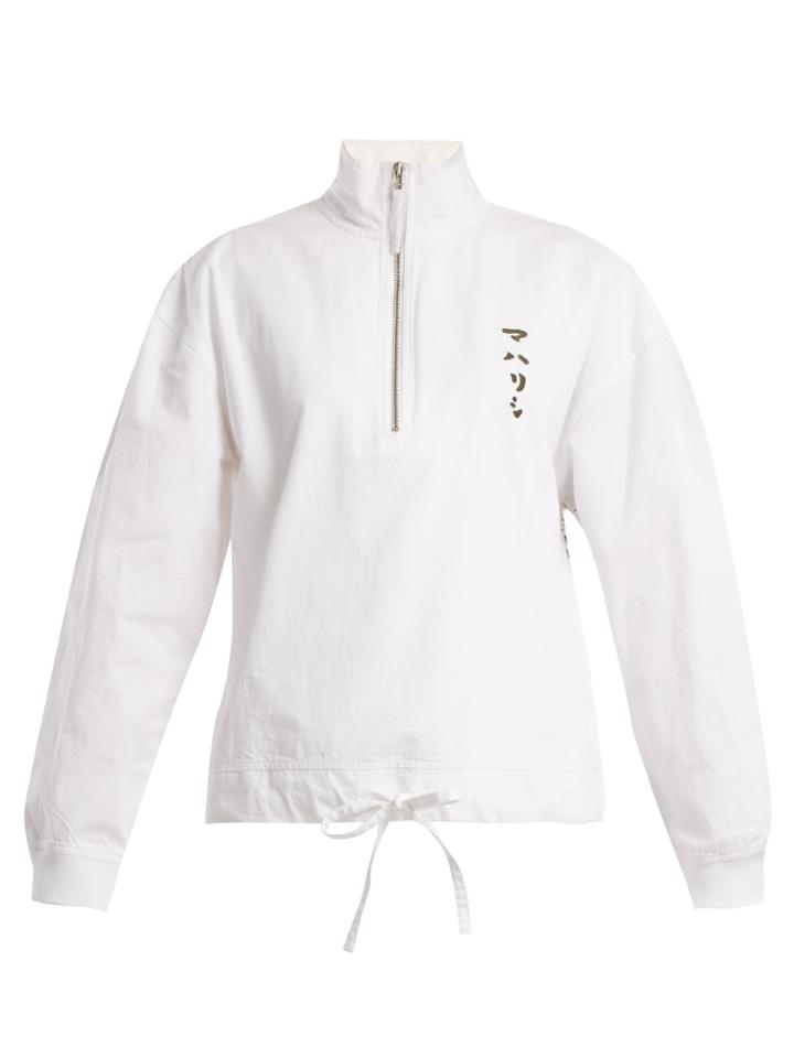 Maharishi Tiger-embroidery Cotton Track Top