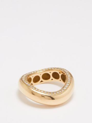 Rainbow K - Illusion Diamond & 18kt Gold Ring - Womens - Gold Multi