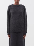 Acne Studios - Dramatic Fluffy-knit Sweater - Womens - Dark Grey