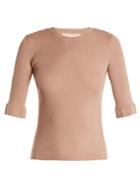 Redvalentino Lace-insert Cashmere And Silk-blend Sweater