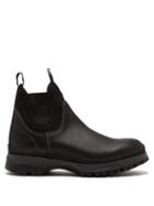 Matchesfashion.com Prada - Brixxen Neoprene Panelled Leather Chelsea Boots - Mens - Black