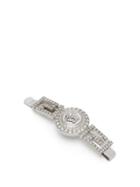 Matchesfashion.com Versace - Medusa Crystal Embellished Hair Slide - Womens - Silver