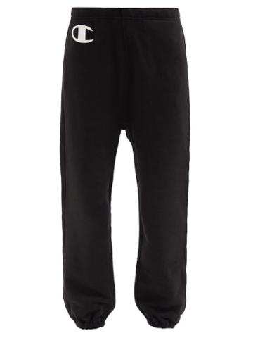 Nili Lotan X Champion - Logo-print Cotton-jersey Track Pants - Womens - Black
