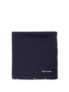 Matchesfashion.com Paul Smith - Polka Dot Cotton Blend Pocket Square - Mens - Navy