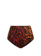 Matchesfashion.com Stella Mccartney - Leopard Print High Waisted Bikini Briefs - Womens - Brown Multi