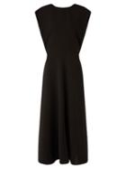 Matchesfashion.com Joseph - Delannoy V-back Cady Midi Dress - Womens - Black