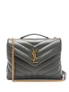 Matchesfashion.com Saint Laurent - Monogram Quilted Leather Bag - Womens - Dark Green