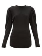 Matchesfashion.com Isabel Marant - Davallia Wool Jersey Top - Womens - Black