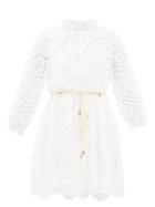 Matchesfashion.com Zimmermann - Bonita Belted Lace Mini Dress - Womens - Ivory