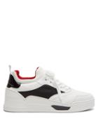 Matchesfashion.com Christian Louboutin - Aurelien Low Top Leather And Neoprene Trainers - Mens - White