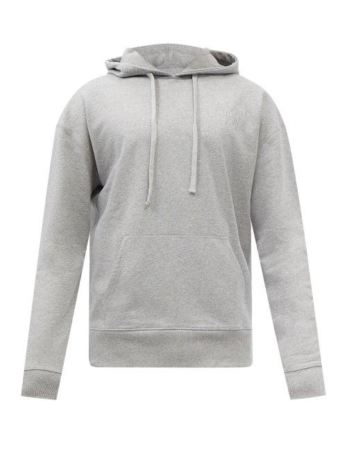More Joy By Christopher Kane - Logo-embroidered Cotton-jersey Hooded Sweatshirt - Mens - Grey