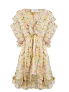 Zimmermann Valour Floral-print Ruffled Silk-crepon Dress